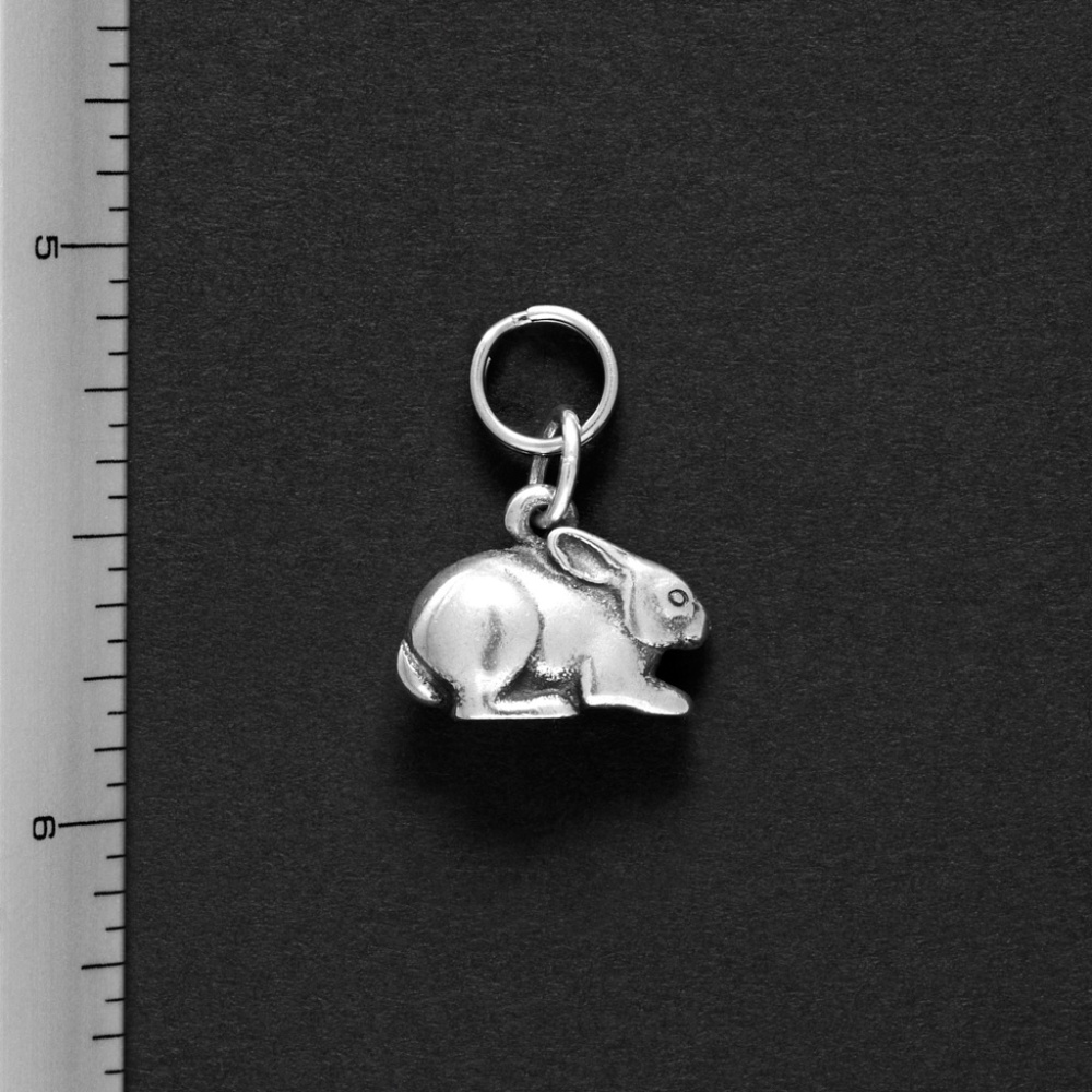 Vintage James Avery 3d Bunny Charm View 2